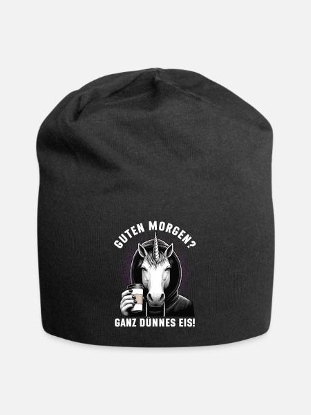 Guten Morgen Ganz Dünnes Eis - Jersey-Beanie - Schwarz