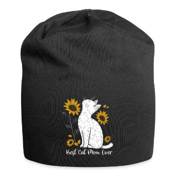 Best Cat Mom Ever - Jersey Beanie - black - Front