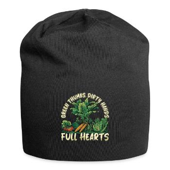 Garten biologischer Anbau Permaculture - Jersey-Beanie - Schwarz - Vorne