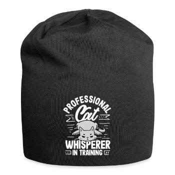 Professional Cat Whisperer In Training - Funny - Jersey Beanie - black - Front
