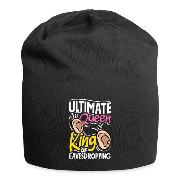Ultimate Queen King of Eavesdropping - Jersey-Beanie - Schwarz - Vorne