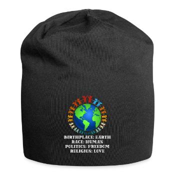 contre le racisme, contre la droite, contre les nazis, l’amour - Bonnet en jersey - noir - Devant