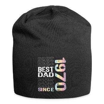 Best dad in the world since 1970 Father's Day - Jersey Beanie - black - Front