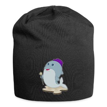 Dolphin Pensioner Walking Stick - Jersey Beanie - black - Front