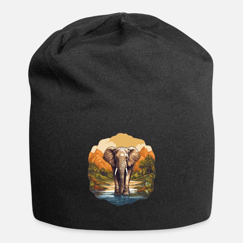 Éléphant Éléphant - Bonnet en jersey - noir