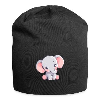 Elefanten Elefant - Jersey-Beanie - Schwarz - Vorne