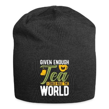 Hot Tea Given Enough Tea I Could Loves Hot Drink - Jersey Beanie - charcoal grey - Front
