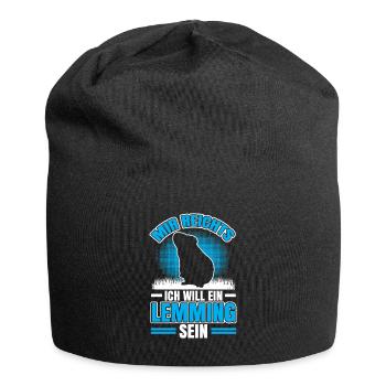 Veut qu’un lemming soit un lemming de campagnol Lemming - Bonnet en jersey - noir - Devant