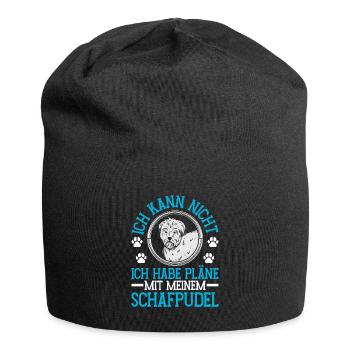 Schafpudel Pläne mit meinem Hütepudel - Jersey-Beanie - Schwarz - Vorne