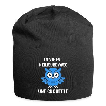 Netter Humor - Jersey-Beanie - Schwarz - Vorne