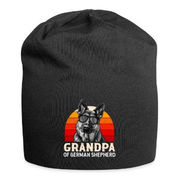 Schäferhund Fanartikel Grandpa of German Shepherd - Jersey-Beanie - Schwarz - Vorne