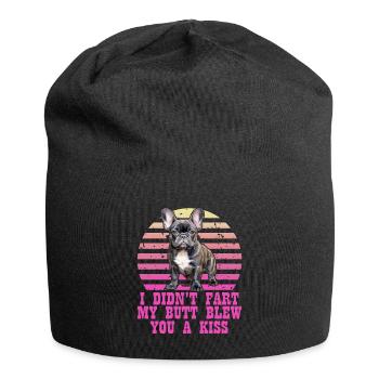 Frenchie n’a pas pété mes fesses t’a soufflé un baiser - Bonnet en jersey - noir - Devant