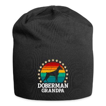 DOBERMAN GRANDPA Propriétaire de chien Dobie Doberman - Bonnet en jersey - noir - Devant