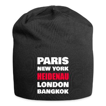Chemise Heidenau – Petite ville contre métropoles mondiales - Bonnet en jersey - noir - Devant