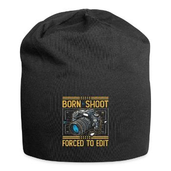 Photographer Born To Shoot Forced To Edit Camera - Jersey-Beanie - Schwarz - Vorne