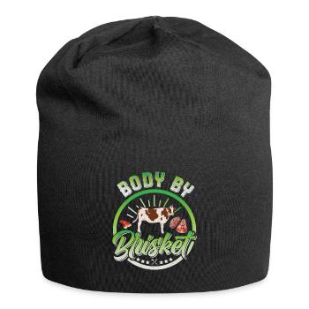 Éventail de viande BODY BY BRISKET Amateurs de viande - Bonnet en jersey - noir - Devant