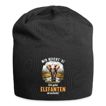 Elefanten Elefant - Jersey-Beanie - Schwarz - Vorne