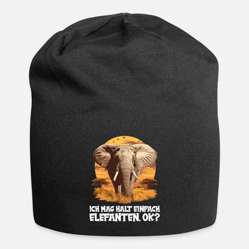 Éléphant Éléphant - Bonnet en jersey - noir