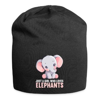 Elefanten Elefant - Jersey-Beanie - Schwarz - Vorne
