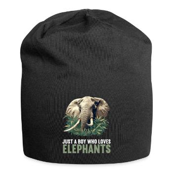 Elefanten Elefant - Jersey-Beanie - Schwarz - Vorne