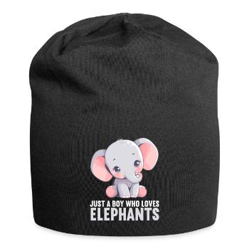Elefanten Elefant - Jersey-Beanie - Schwarz - Vorne
