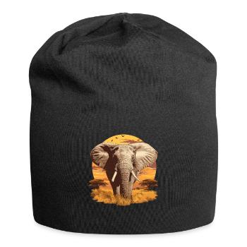 Elefanten Elefant - Jersey-Beanie - Schwarz - Vorne