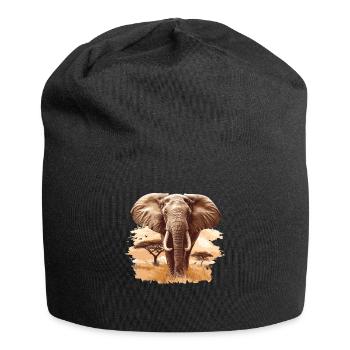 Elefanten Elefant - Jersey-Beanie - Schwarz - Vorne