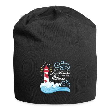 Be A Lighthouse Leuchtturm - Jersey-Beanie - Schwarz - Vorne