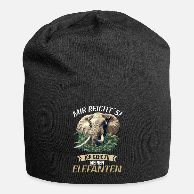 Elefanten Elefant - Jersey-Beanie - Schwarz