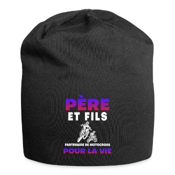 père fils motocross partenaire pour la vie motard - Bonnet en jersey - noir - Devant