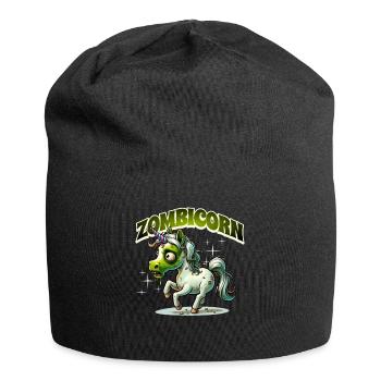 Zombiecorn Zombie Einhorn - Jersey-Beanie - Schwarz - Vorne