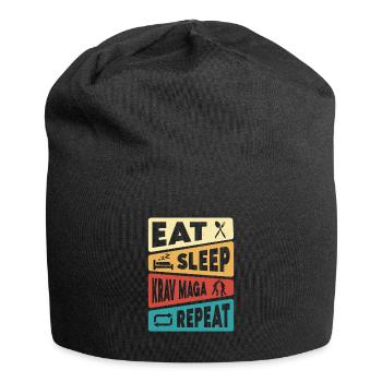 Eat Sleep Krav Maga Repeat Training Martial Arts - Jersey-Beanie - Schwarz - Vorne