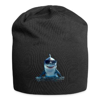 Requin Requin Requin Tigre Requin Requin Gris Grand Requin Blanc - Bonnet en jersey - noir - Devant