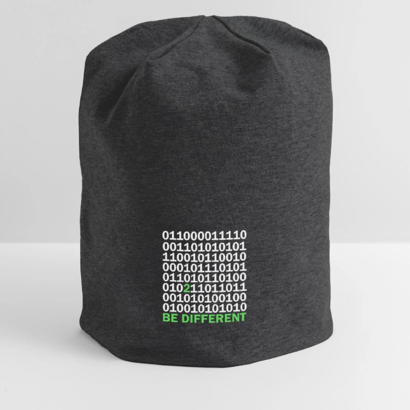 Binary Code Be Different Jersey Beanie