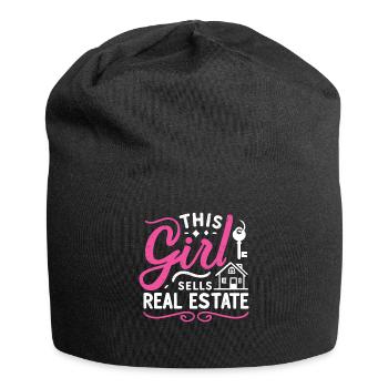 Immobilienmakler - Jersey-Beanie - Schwarz - Vorne