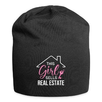 Immobilienmakler - Jersey-Beanie - Schwarz - Vorne