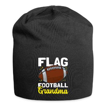 Flag Football Mamie Joueur Footballeur Cadeau - Bonnet en jersey - noir - Devant