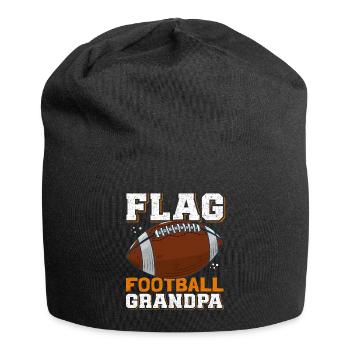 Flag Football Grand-père Joueur Footballeur Cadeau - Bonnet en jersey - noir - Devant