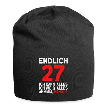 Finally 27 I can do everything, I know everything - Jersey Beanie - black - Front