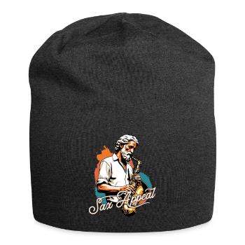 Lustiges Saxophon Design mit Sax Appeal - Jersey-Beanie - Anthrazit - Vorne