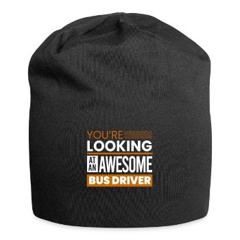 drôle de chauffeur de bus scolaire chauffeur de bus scolaire disant cadeau - Bonnet en jersey - noir - Devant