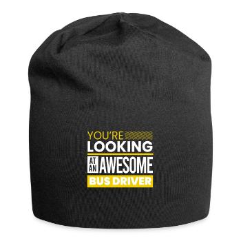 drôle de chauffeur de bus scolaire chauffeur de bus scolaire disant cadeau - Bonnet en jersey - noir - Devant