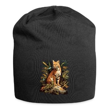 Chats dorés Chat doré - Bonnet en jersey - noir - Devant