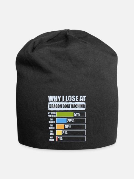 Lustiges Drachenboot-paddel - Jersey-Beanie - Schwarz