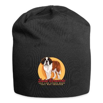 Bernhardiner Hund St. Bernhardshund Geschenk - Jersey-Beanie - Schwarz - Vorne