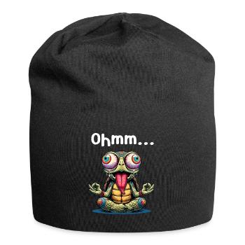 Ohmmm lustiges Yoga Meditation Sport - Jersey-Beanie - Schwarz - Vorne