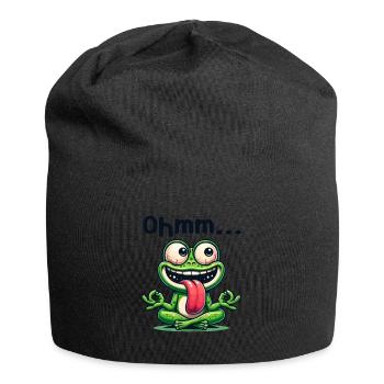 Ohmmm drôle yoga méditation sport - Bonnet en jersey - noir - Devant