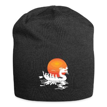 Funny Dragon Boat Paddle - Jersey Beanie - charcoal grey - Front