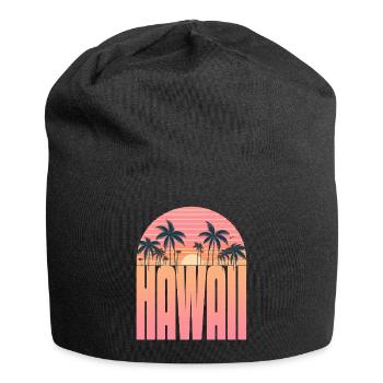 Sérénité au coucher du soleil tropical : l’ Aloha, Hawaï - Bonnet en jersey - noir - Devant