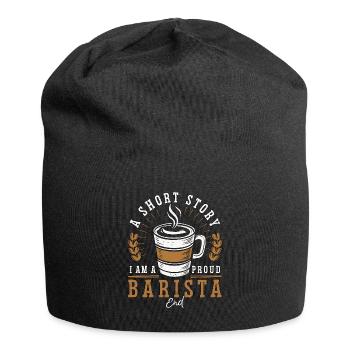 Barista Une petite histoire Je suis une fière cafetière - Bonnet en jersey - noir - Devant